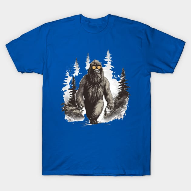Dope Sasquatch in Nature T-Shirt by Grassroots Green